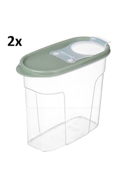 VENITIVO VINDEM CELOR INTELIGENTI Cereal Storage Container Plastic 1.7 L, VENITIVO®, with Mint Green Lid and Graduations – 18 x 9.5