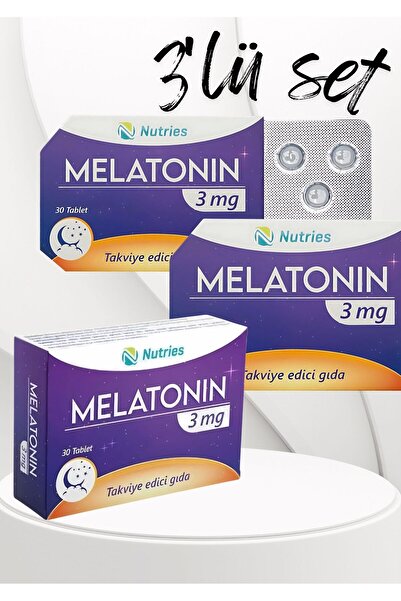 Skygo Melatonin Uyku Destek Tableti 3 Mg 30’lu – 3’lü Ekonomik Set