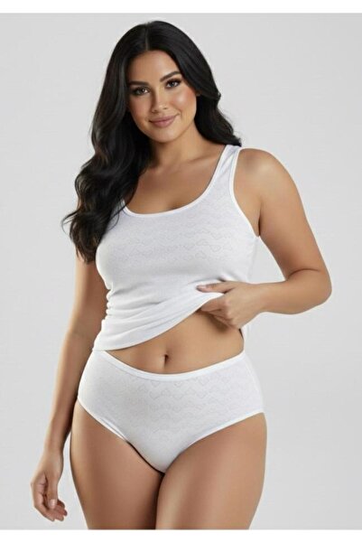 Roft & Pink 6-Piece Women's Underwear Set 100% Cotton | Undershirt and High Waist Panties