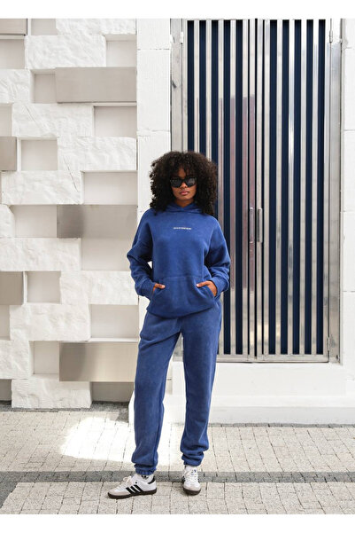 SOLİS MODA Women's Hooded Winter Tracksuit Set 3 Yarn