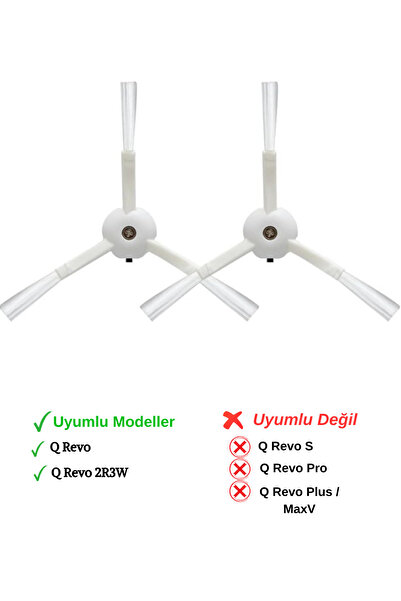 RotRever Roborock Qrevo (Attention! Not S,Pro,Maxv)Compatible Side Brush Replacement Set-2 Pieces