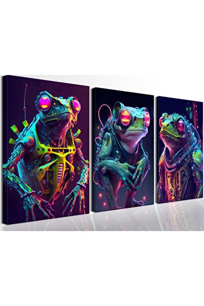 ALAYRA International مجموعة من 3 لوحات قماشية مؤطرة لألعاب الفيديو - غرفة ألع...