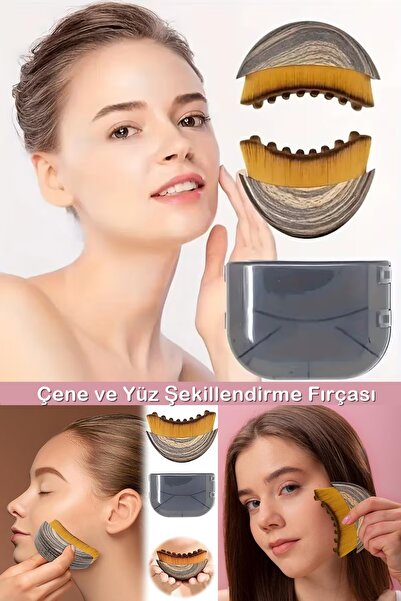 Hombak Çene ve Yüz Şekillendirme Fırçası Çok Fonksiyonlu Yumuşak Masaj Aleti ...