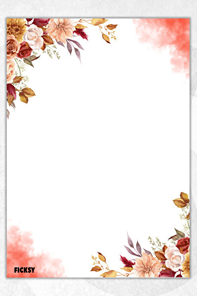 Ficksy Flower Note Paper - A5 Size - 50 Sheets - Notepad - Memopad - Memo Pad - To Do List