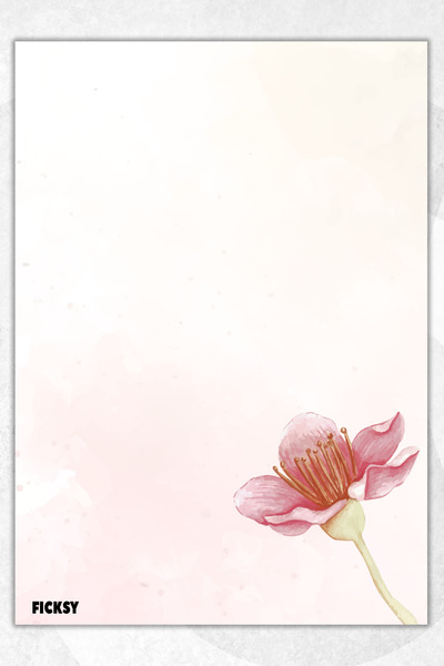 Ficksy Flower Note Paper - A5 Size - 50 Sheets - Notepad - Memopad - Memo Pad - To Do List