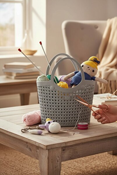 Milenay Silicone Flexible Multi-Purpose Basket, Bag Organizer, Suitable for Indoor and Outdoor Use