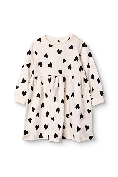 ebebek Hello Baby HelloBaby Kız Bebek Elbise İki İplik Bisiklet Yaka Uzun Kol
