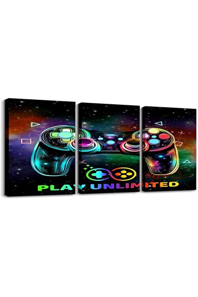 ALAYRA International Framed Video Game & Football Wall Art Set of 3 – Gamer R...