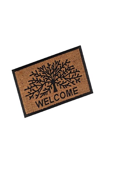 VENITIVO VINDEM CELOR INTELIGENTI VENITIVO Entrance Mat - Magic Tree, Non-slip Coconut Coir, 'Welcome', 75x45x0.8 cm