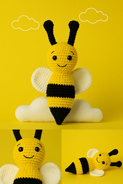 Banvela Handmade Amigurumi Arı Bebek Oyuncak El Örgüsü Yumuşak Organik Pamuk ...