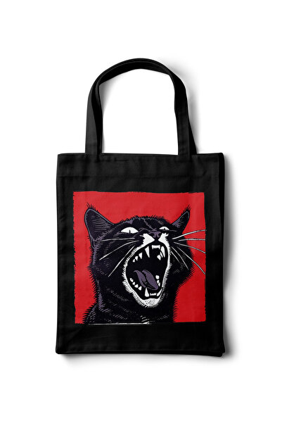INKD Gabardin Bez Çanta – Angry Cat Tasarım - 35x40