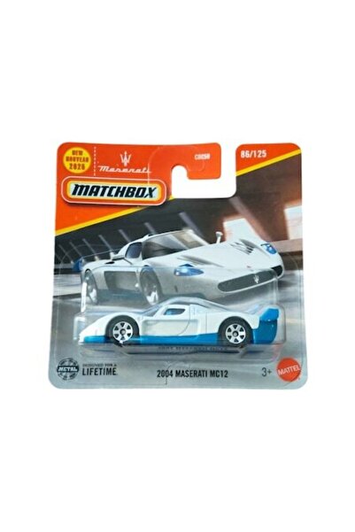 Matchbox Maserati MC12 2005 model car, metal, white - blue, scale 1:64, Edition 2025