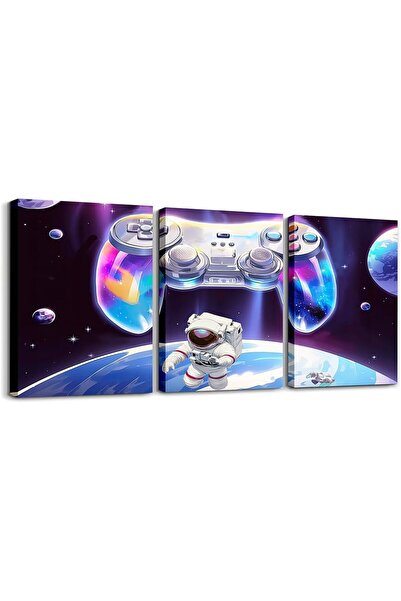 ALAYRA International Framed Video Game & Football Wall Art Set of 3 – Gamer R...