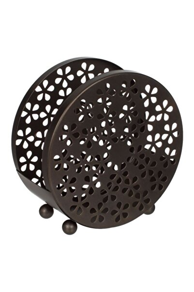 VENITIVO VINDEM CELOR INTELIGENTI Metal Mosquito Coil Holder with Included Coils, VENITIVO, Brown, Round Floral Lid - 15.5x7.5x15.5 cm