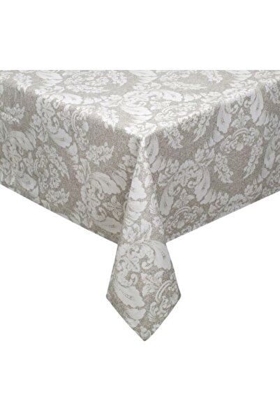VENITIVO VINDEM CELOR INTELIGENTI Baroque kitchen tablecloth, 60% Cotton 40% Polyester, 180x140 cm, light beige