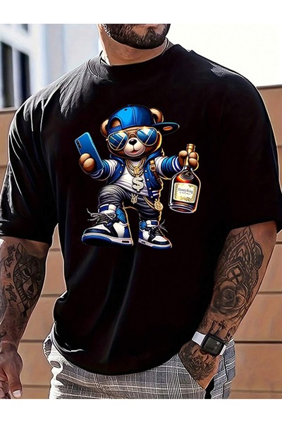 EYMORA Μπλουζάκι casual με κοντό μανίκι και στάμπα Cartoon Bear