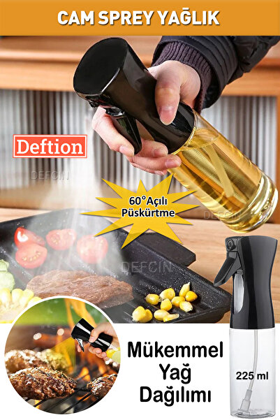 ellahomedekor Mükemmel Yağ Dağılımı Cam Sprey Şişe Yağdanlık Airfryer Püskürt...