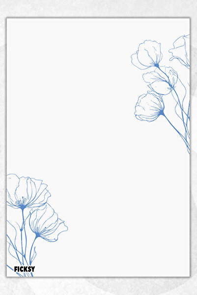 Ficksy Flower Note Paper - A5 Size - 50 Sheets - Notepad - Memopad - Memo Pad - To Do List