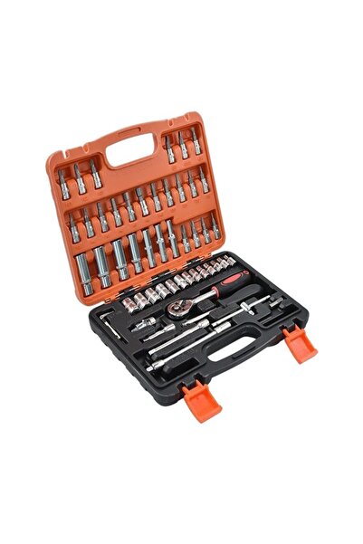 Flippy 53-Piece Socket Wrench Set, Red Case, 27×20×5.5 cm, 1.5 kg