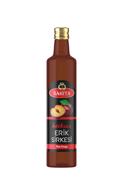 Nahita Katkısız Erik Sirkesi 500 ml - Doğal Fermente Kırmızı Erik Sirkesi (Ca...