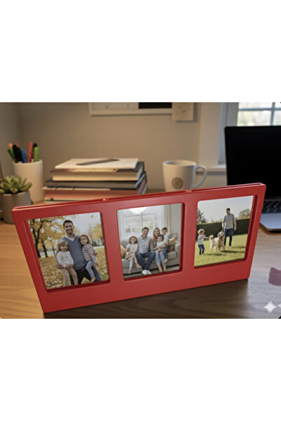 BRD ÜRETİM PAZARLAMA 3’lü resim çerçevesi Kırmızı İnstax dan çıkan resimlerin...