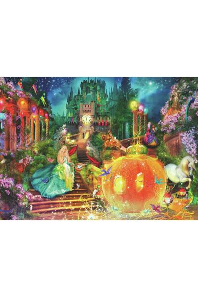 RAVENSBURGER Puzzle cenusareasa si dovleacul fermecat 100 piese starline lumi...