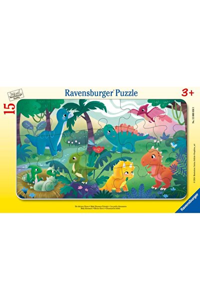 RAVENSBURGER - Puzzle tip rama lumea dinozaurilor 15 piese