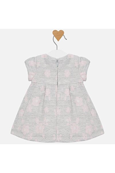 MAYORAL Jacquard Baby Dress with Floral Print