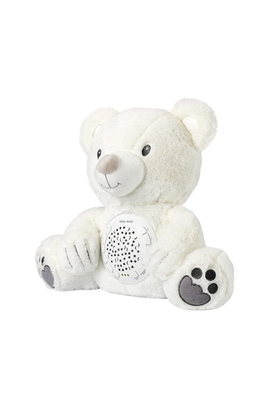 OEM White Teddy Bear with Projector, Sound & Light