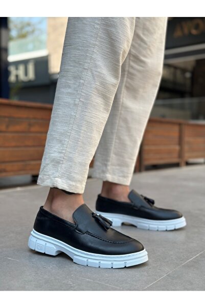 İnfon Ayakkabı Marketi Bay Ayakabıba0240 High Sole Classic Shiny Tasseled Lea...