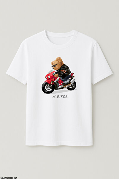 CALKARCOLLECTION Unisex Oversized Rider Bear T-Shirt