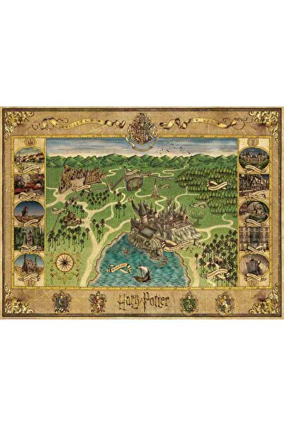 RAVENSBURGER - Puzzle harta castelul Hogwarts 1500 piese design nou