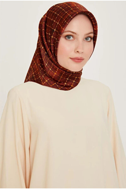 Armine Tivil İpek Eşarp IST 9259 - 02 Bordo Karışık Desen