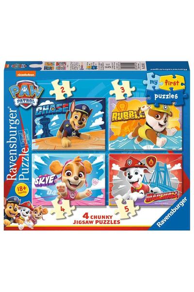 RAVENSBURGER Puzzle Set 4 Buc Patrula Catelusilor, 2/3/4/5 Piese