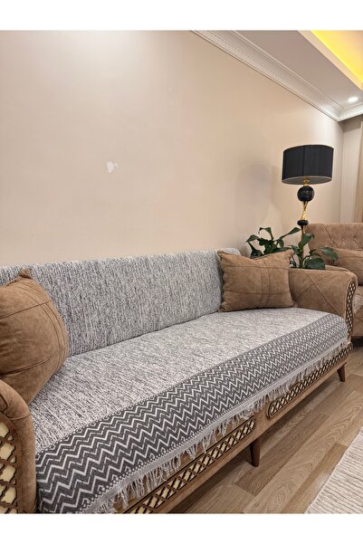 montanahome غطاء كرسي فاخر من القطن بنمط متعرج غير قابل للانزلاق مزدوج الجوان...