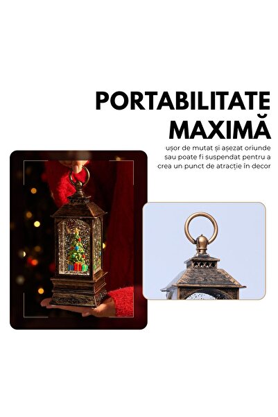 UNİBOX Decorative musical lantern, easyCTRL, Christmas tree, warm LED lighting, 8x8x22cm