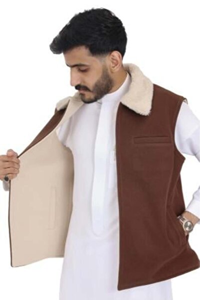 GENERAL Double-sided vest with a fur collar