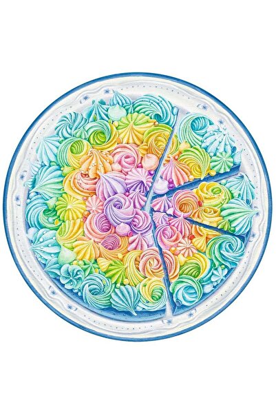 RAVENSBURGER Rainbow Cake Circle Puzzle, 500 Pieces