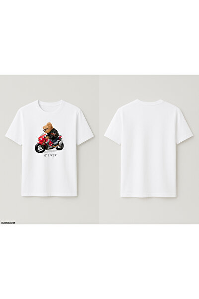 CALKARCOLLECTION Unisex Oversized Rider Bear T-Shirt