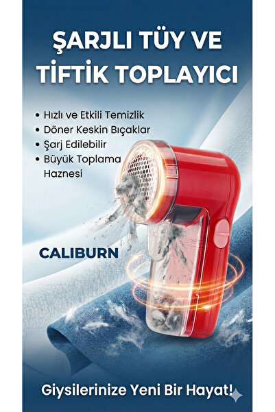 CALIBURN Şarjlı Tüy ve Tiftik Toplama Makinesi