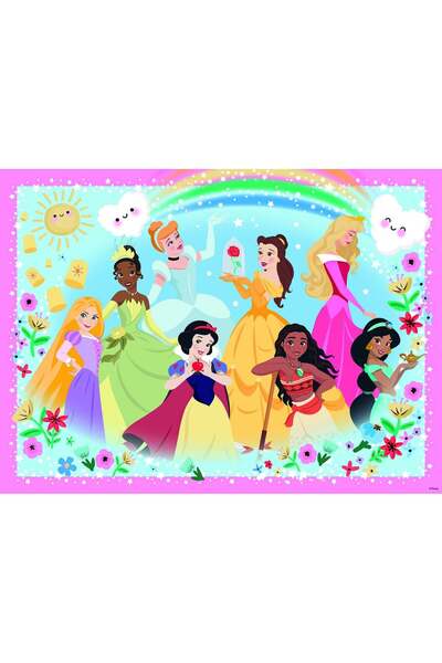 RAVENSBURGER Puzzle printesele disney 100 piese starline cu sclipici