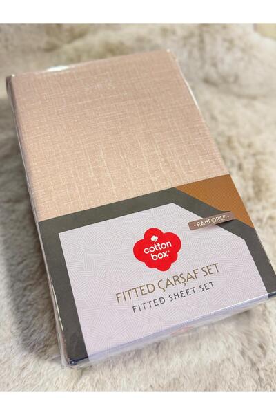 Cotton Box King Size Double Cotton Fitted Elastic Ranforce Sheet Set