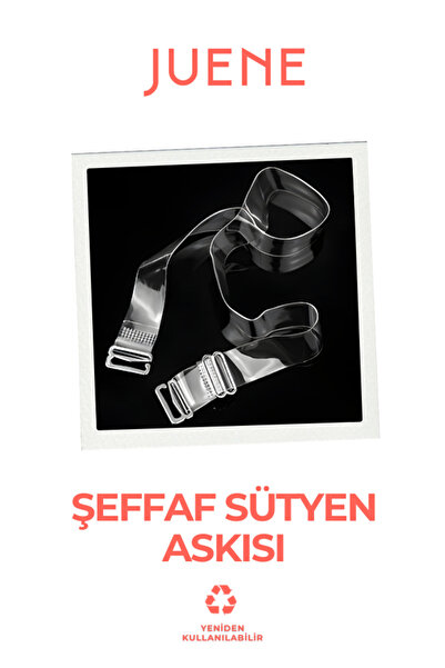 Juene Şeffaf Sütyen Askısı – Ayarlanabilir, Dayanıklı, Görünmez Askı 1 Çift