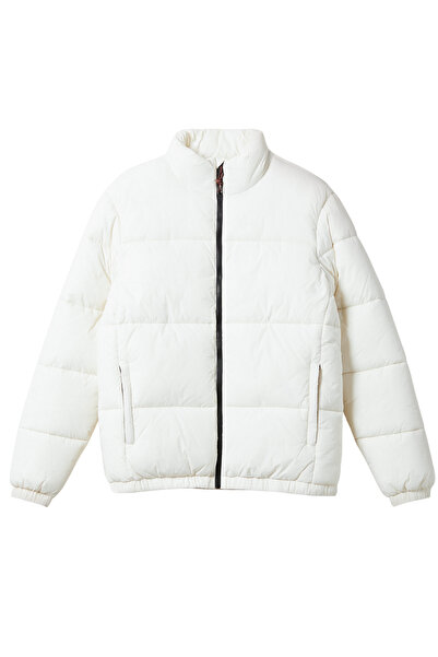 Arz giyim Women's Puffer Jacket Fleece Filled White Waterproof Winter