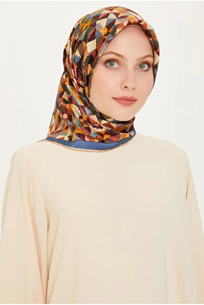 Armine Eșarfă de mătase Tivil IST 9214 - 03 Model mixt albastru petrol