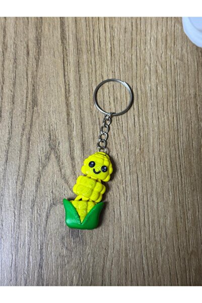 TRİDEON سلسلة مفاتيح على شكل حليب ذرة متحرك ثلاثي الأبعاد