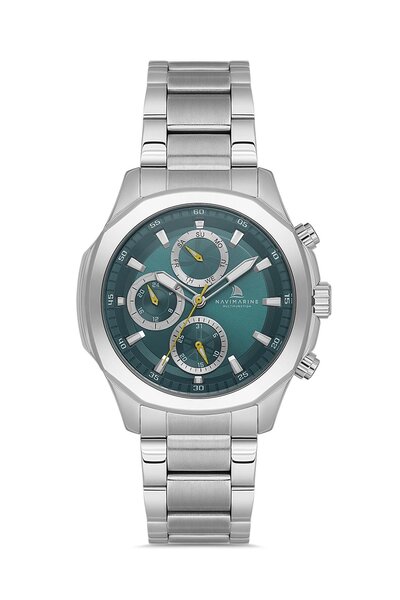 Navimarine ساعة يد رجالية من الفولاذ الفضي LNAVI008-COL 3