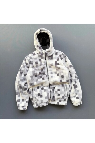 Beylerce Patterned Lamb Plush Jacket