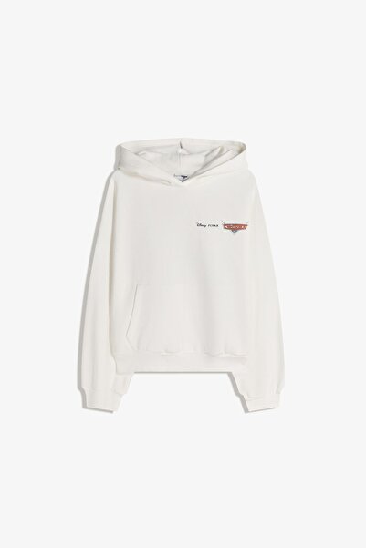 Bershka Cars print hood sweatshirt with hood sweatshirt
