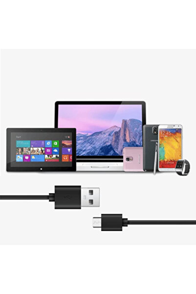 Spacer Data and Charging Cable - USB to MicroUSB 2.1A - 1 meter - Black (Fast Charging)